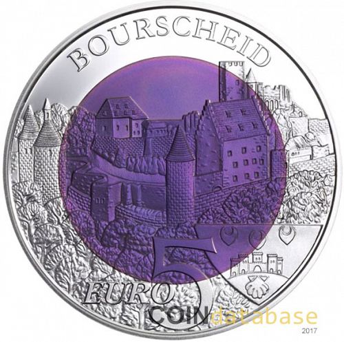 5 Euros Obverse Image minted in LUXEMBOURG in 2012 (Silver Niobium Coins Series 