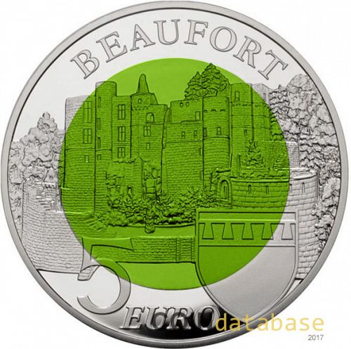 5 Euros Obverse Image minted in LUXEMBOURG in 2013 (Silver Niobium Coins Series 