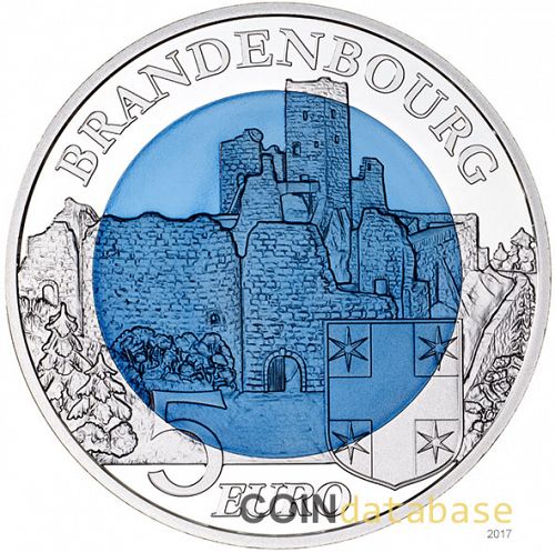 5 Euros Obverse Image minted in LUXEMBOURG in 2015 (Silver Niobium Coins Series 