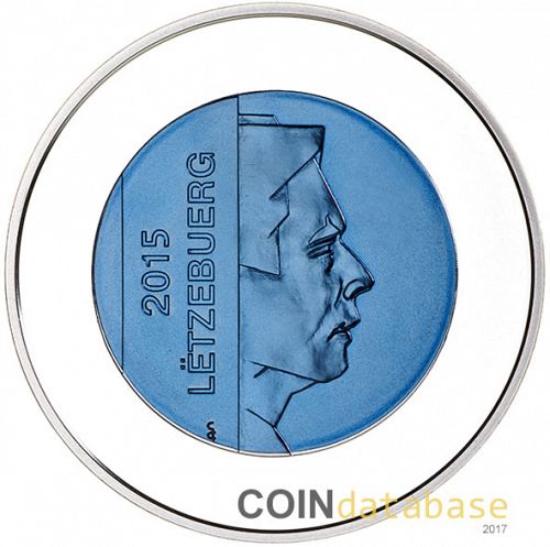 5 Euros Reverse Image minted in LUXEMBOURG in 2015 (Silver Niobium Coins Series 