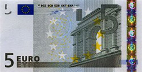 5 € Obverse Image minted in · Euro notes in 2002S (1st Series - Architectural style 