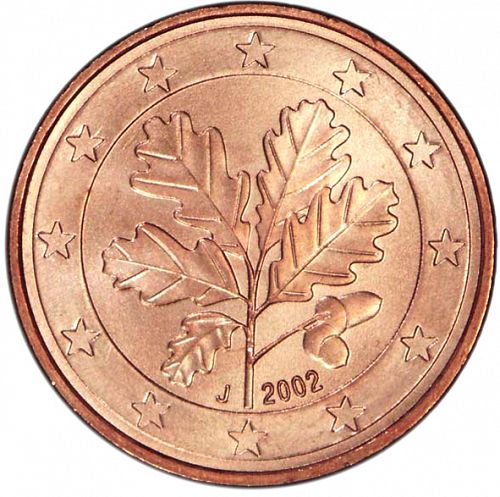 5 cent Obverse Image minted in GERMANY in 2002J (1st Series)  - The Coin Database