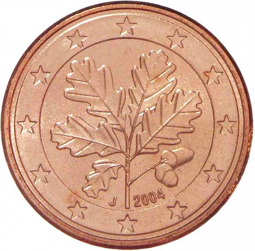 5 cent Obverse Image minted in GERMANY in 2004J (1st Series)  - The Coin Database