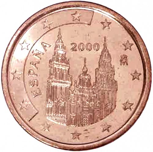 5 cent Obverse Image minted in SPAIN in 2000 (JUAN CARLOS I)  - The Coin Database