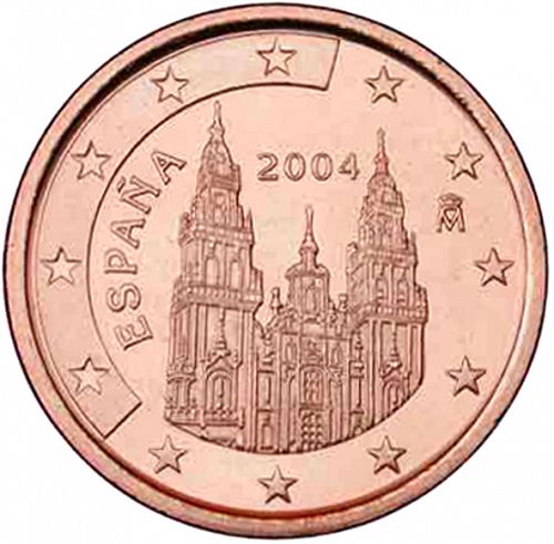5 cent Obverse Image minted in SPAIN in 2004 (JUAN CARLOS I)  - The Coin Database