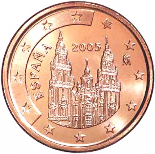 5 cent Obverse Image minted in SPAIN in 2005 (JUAN CARLOS I)  - The Coin Database