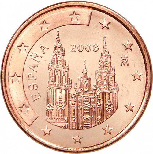 5 cent Obverse Image minted in SPAIN in 2008 (JUAN CARLOS I)  - The Coin Database
