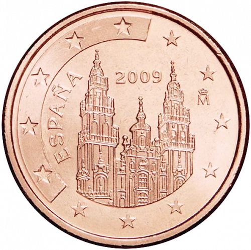 5 cent Obverse Image minted in SPAIN in 2009 (JUAN CARLOS I)  - The Coin Database