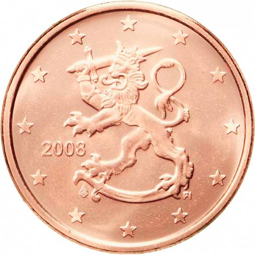 5 cent Obverse Image minted in FINLAND in 2008 (3rd Series - Mint Mark moved)  - The Coin Database