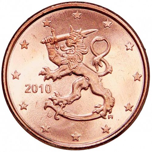 5 cent Obverse Image minted in FINLAND in 2010 (3rd Series - Mint Mark moved)  - The Coin Database