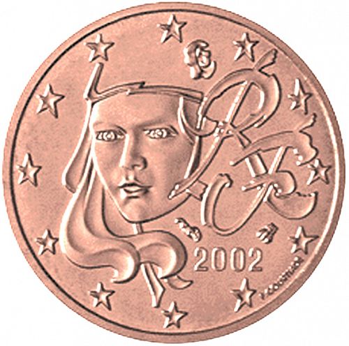 5 cent Obverse Image minted in FRANCE in 2002 (1st Series)  - The Coin Database