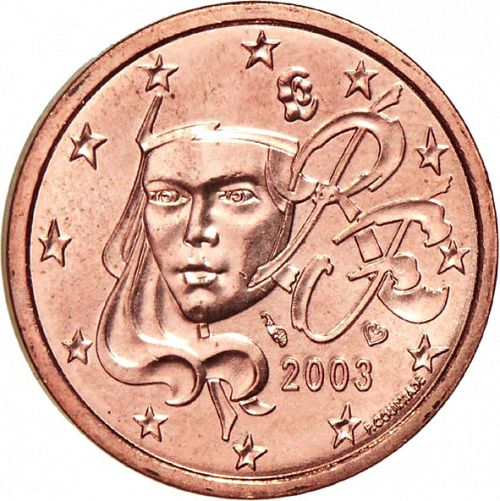 5 cent Obverse Image minted in FRANCE in 2003 (1st Series)  - The Coin Database