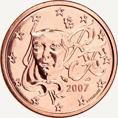 5 cent Obverse Image minted in FRANCE in 2007 (1st Series)  - The Coin Database