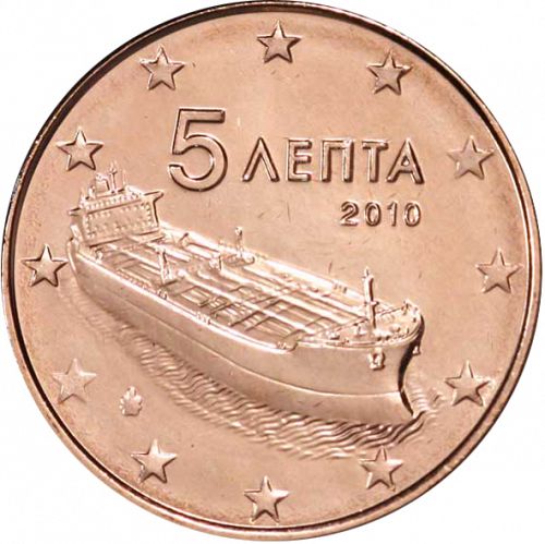 5 cent Obverse Image minted in GREECE in 2010 (1st Series)  - The Coin Database