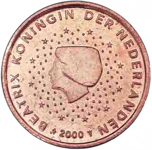 5 cent Obverse Image minted in NETHERLANDS in 2000 (BEATRIX)  - The Coin Database