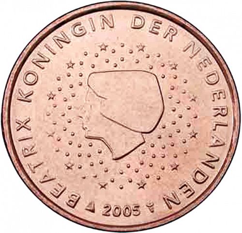 5 cent Obverse Image minted in NETHERLANDS in 2005 (BEATRIX)  - The Coin Database