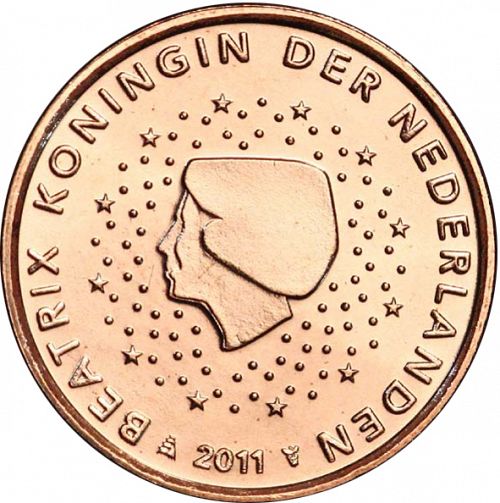 5 cent Obverse Image minted in NETHERLANDS in 2011 (BEATRIX)  - The Coin Database