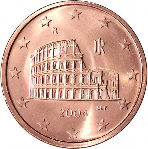 5 cent Obverse Image minted in ITALY in 2004 (1st Series)  - The Coin Database