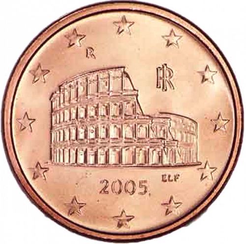 5 cent Obverse Image minted in ITALY in 2005 (1st Series)  - The Coin Database