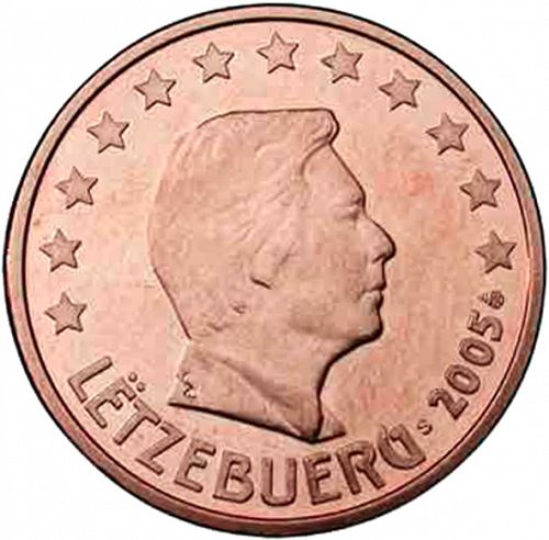 5 cent Obverse Image minted in LUXEMBOURG in 2005 (GRAND DUKE HENRI)  - The Coin Database
