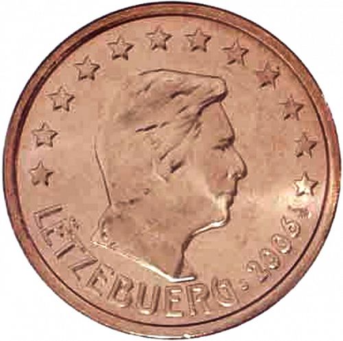 5 cent Obverse Image minted in LUXEMBOURG in 2006 (GRAND DUKE HENRI)  - The Coin Database