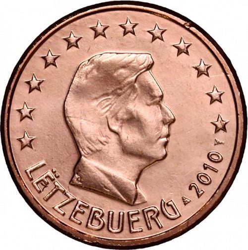 5 cent Obverse Image minted in LUXEMBOURG in 2010 (GRAND DUKE HENRI)  - The Coin Database