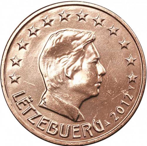 5 cent Obverse Image minted in LUXEMBOURG in 2012 (GRAND DUKE HENRI)  - The Coin Database