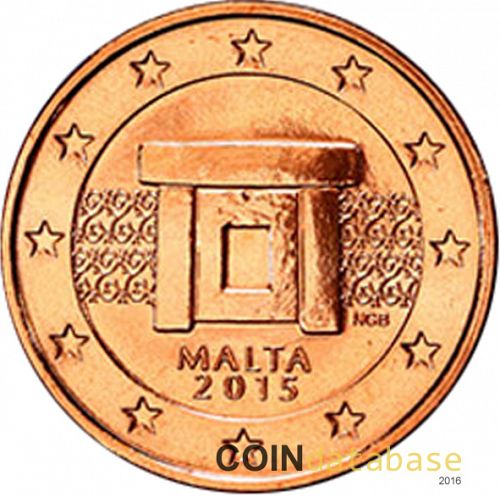 5 cent Obverse Image minted in MALTA in 2015 (1st Series)  - The Coin Database