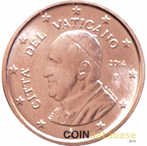 5 cent Obverse Image minted in VATICAN in 2014 (FRANCIS)  - The Coin Database