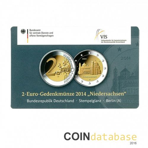 Set Obverse Image minted in GERMANY in 2014A (World Money Fair - 2€ Coincard BU)  - The Coin Database