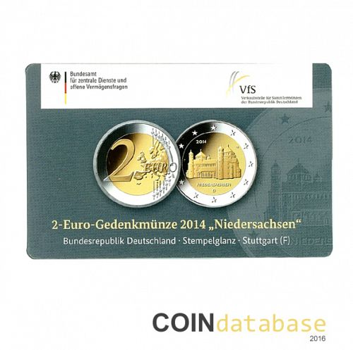 Set Obverse Image minted in GERMANY in 2014F (Stuttgart Coin Fair - 2€ Coincard BU)  - The Coin Database