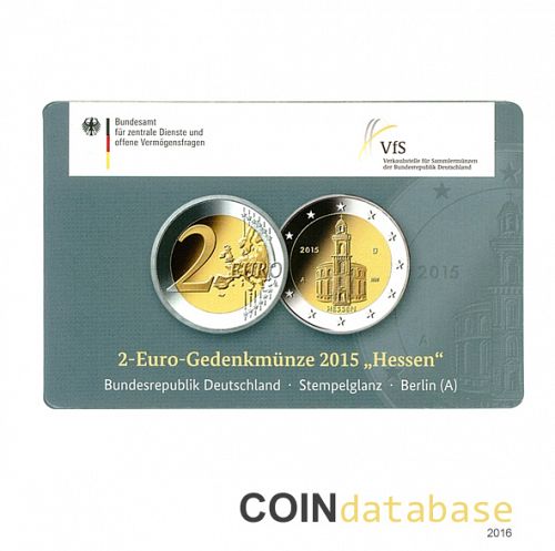 Set Obverse Image minted in GERMANY in 2015A (World Money Fair - 2€ Coincard BU)  - The Coin Database