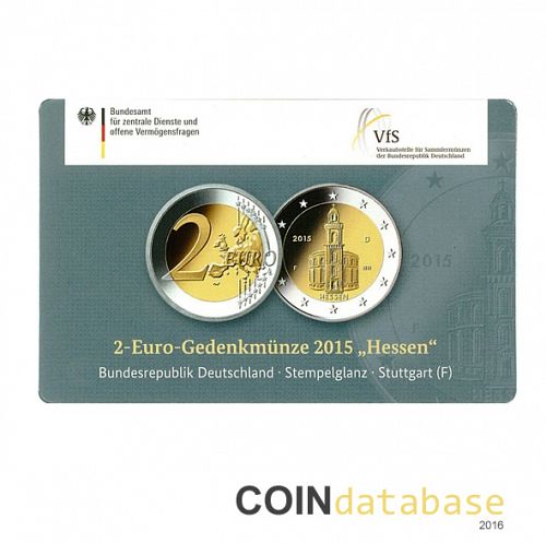 Set Obverse Image minted in GERMANY in 2015F (Stuttgart Coin Fair - 2€ Coincard BU)  - The Coin Database