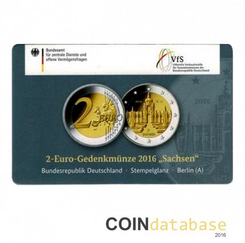Set Obverse Image minted in GERMANY in 2016A (World Money Fair - 2€ Coincard BU)  - The Coin Database