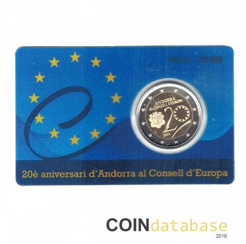 Set Obverse Image minted in ANDORRA in 2014 (2€ Coincard PROOF)  - The Coin Database