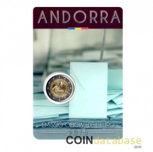 Set Obverse Image minted in ANDORRA in 2015 (2€ Coincard BU)  - The Coin Database