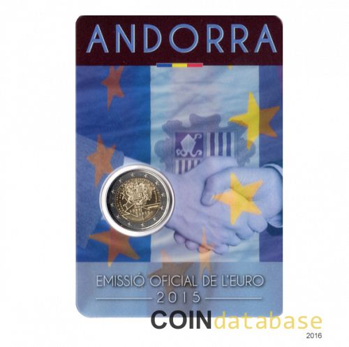Set Obverse Image minted in ANDORRA in 2015 (2€ Coincard BU)  - The Coin Database