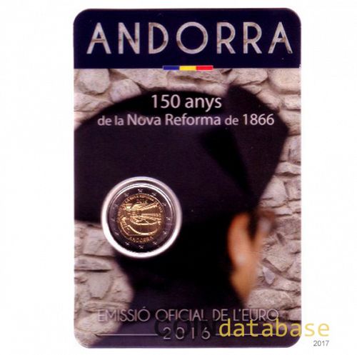 Set Obverse Image minted in ANDORRA in 2016 (2€ Coincard BU)  - The Coin Database