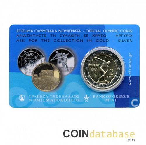 Set Reverse Image minted in GREECE in 2004 (2€ Coincard BU)  - The Coin Database