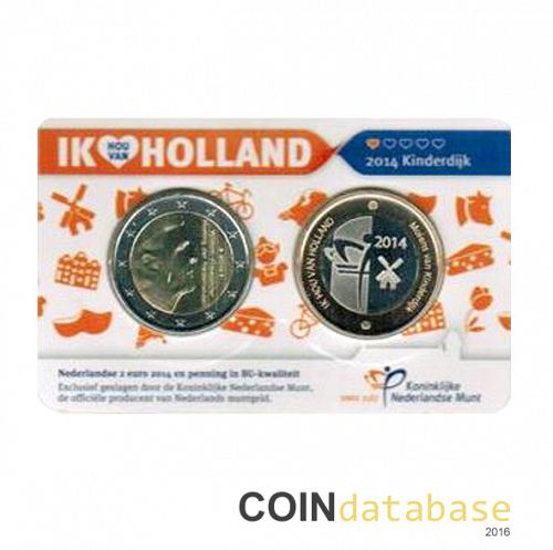 Set Obverse Image minted in NETHERLANDS in 2014 (2€ Coincard Holland Coin Fair BU + Copper-Nikel Medal)  - The Coin Database