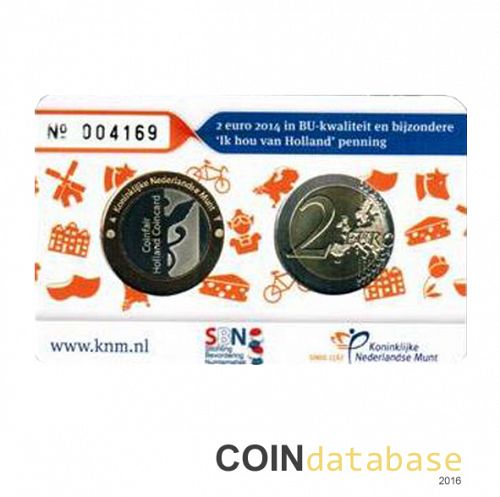 Set Reverse Image minted in NETHERLANDS in 2014 (2€ Coincard Holland Coin Fair BU + Copper-Nikel Medal)  - The Coin Database