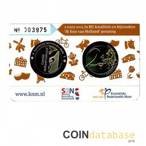 Set Reverse Image minted in NETHERLANDS in 2015 (2€ Coincard Holland Coin Fair BU + Copper-Nikel Medal)  - The Coin Database