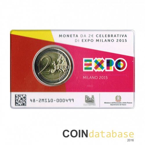 Set Obverse Image minted in ITALY in 2015 (2€ Coincard BU)  - The Coin Database