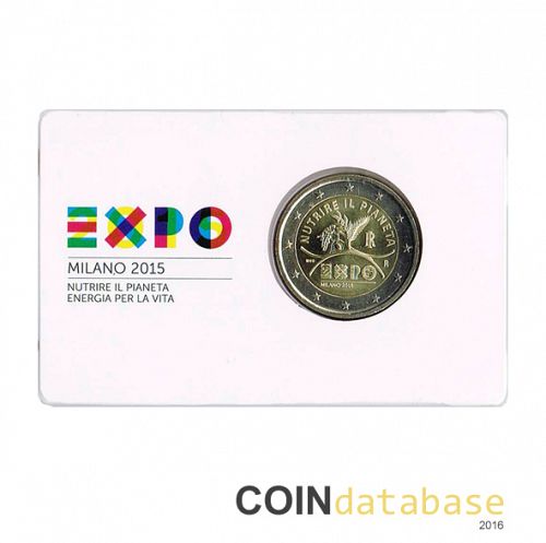 Set Reverse Image minted in ITALY in 2015 (2€ Coincard BU)  - The Coin Database