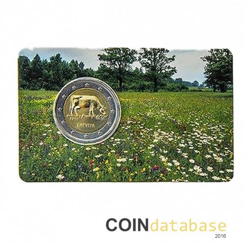 Set Obverse Image minted in LATVIA in 2016 (2€ Coincard BU)  - The Coin Database