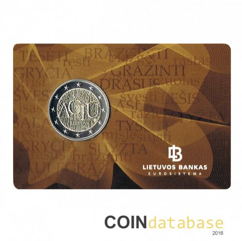 Set Obverse Image minted in LITHUANIA in 2015 (2€ Coincard BU)  - The Coin Database
