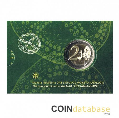 Set Reverse Image minted in LITHUANIA in 2016 (2€ Coincard BU)  - The Coin Database