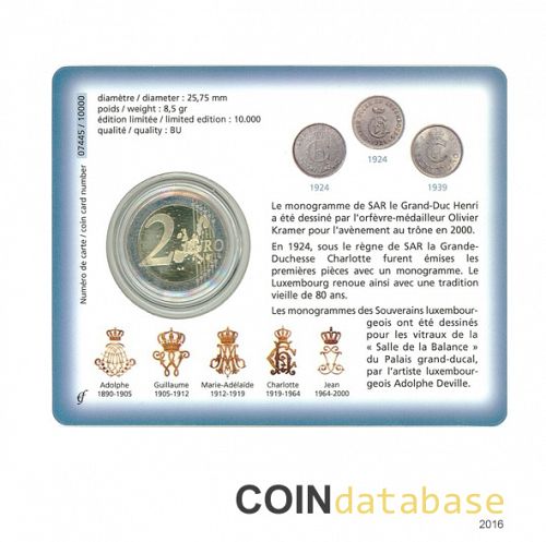 Set Reverse Image minted in LUXEMBOURG in 2004 (2€ Coincard BU)  - The Coin Database