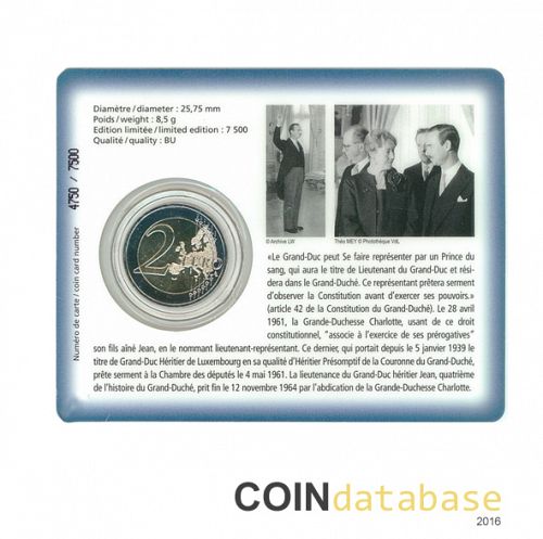 Set Reverse Image minted in LUXEMBOURG in 2011 (2€ Coincard BU)  - The Coin Database