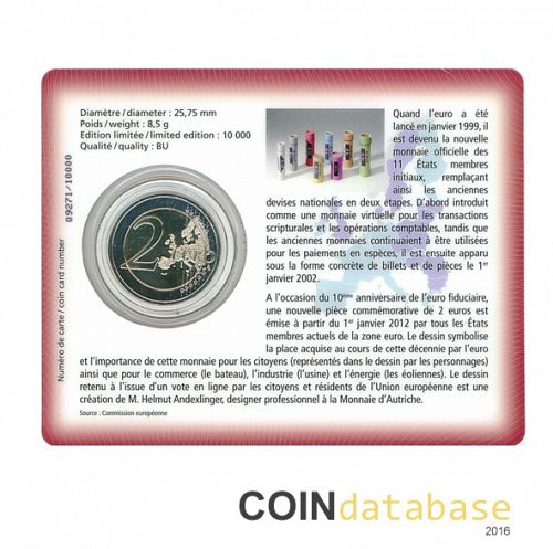 Set Reverse Image minted in LUXEMBOURG in 2012 (2€ Coincard BU)  - The Coin Database